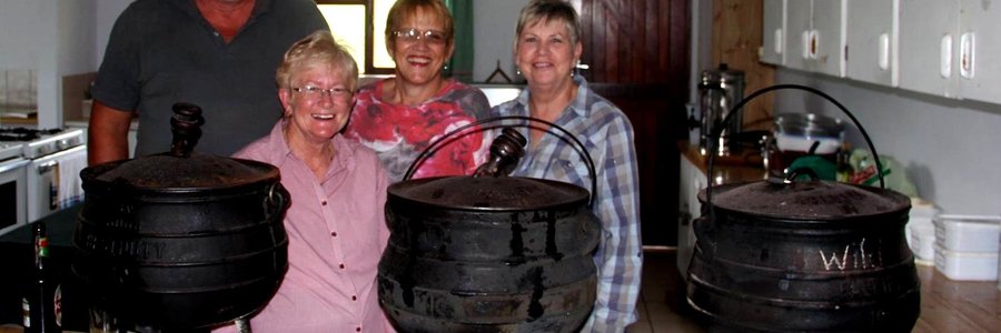 Back: Karel and Lorraine Ackerman, Linda Rossouw with Dina Jooste in front.